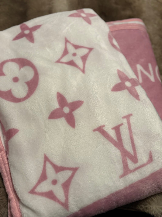 Blush Babe Monogram Throw