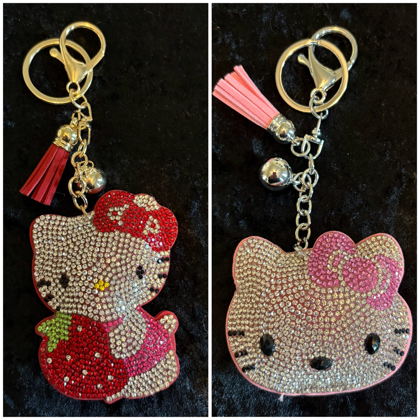 Sparkly Hello Kitty Tassel Keychain