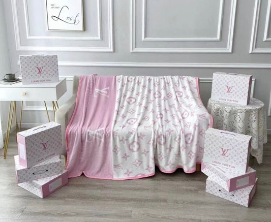 Blush Babe Monogram Throw