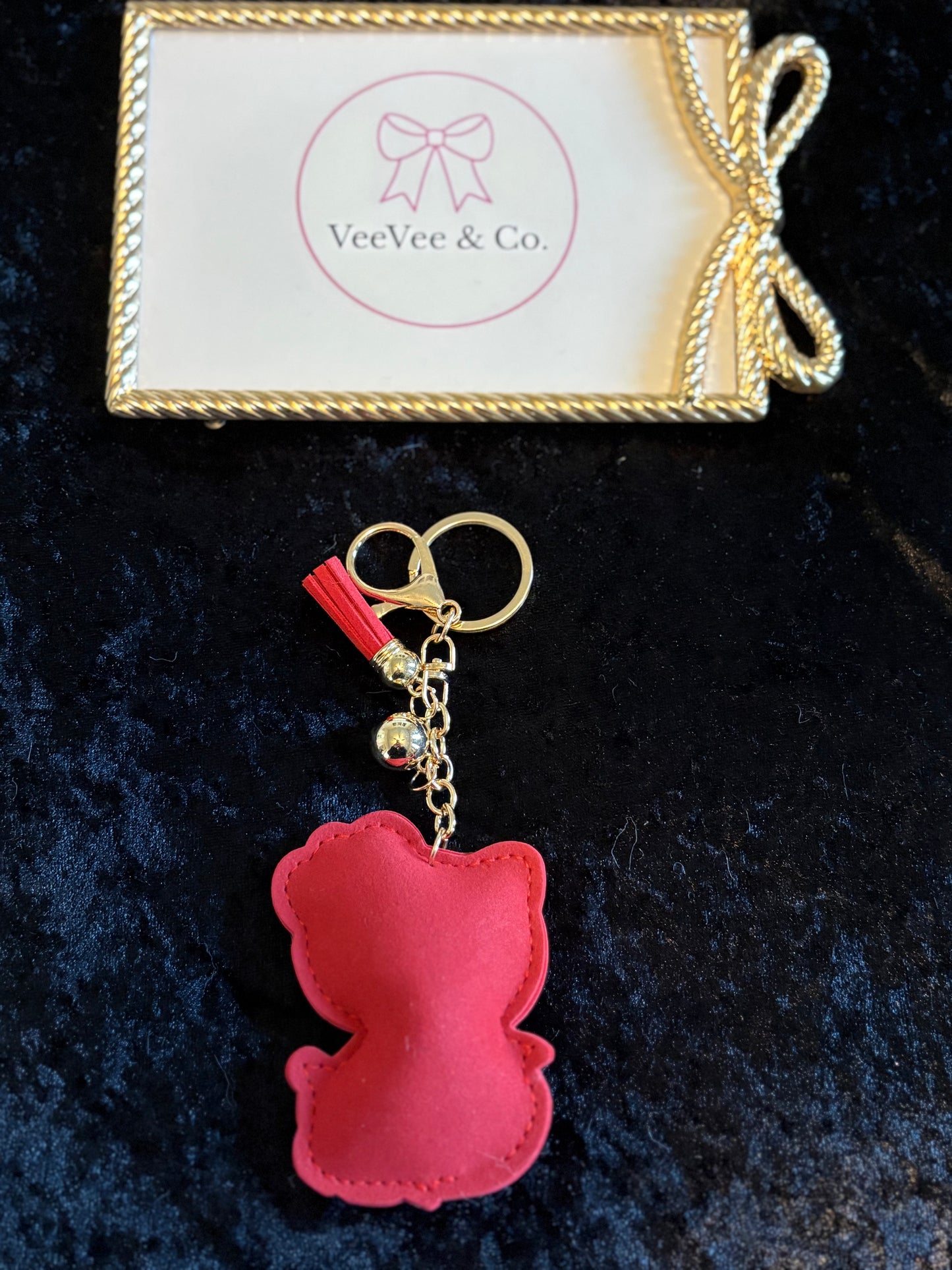 Sparkly Hello Kitty Tassel Keychain