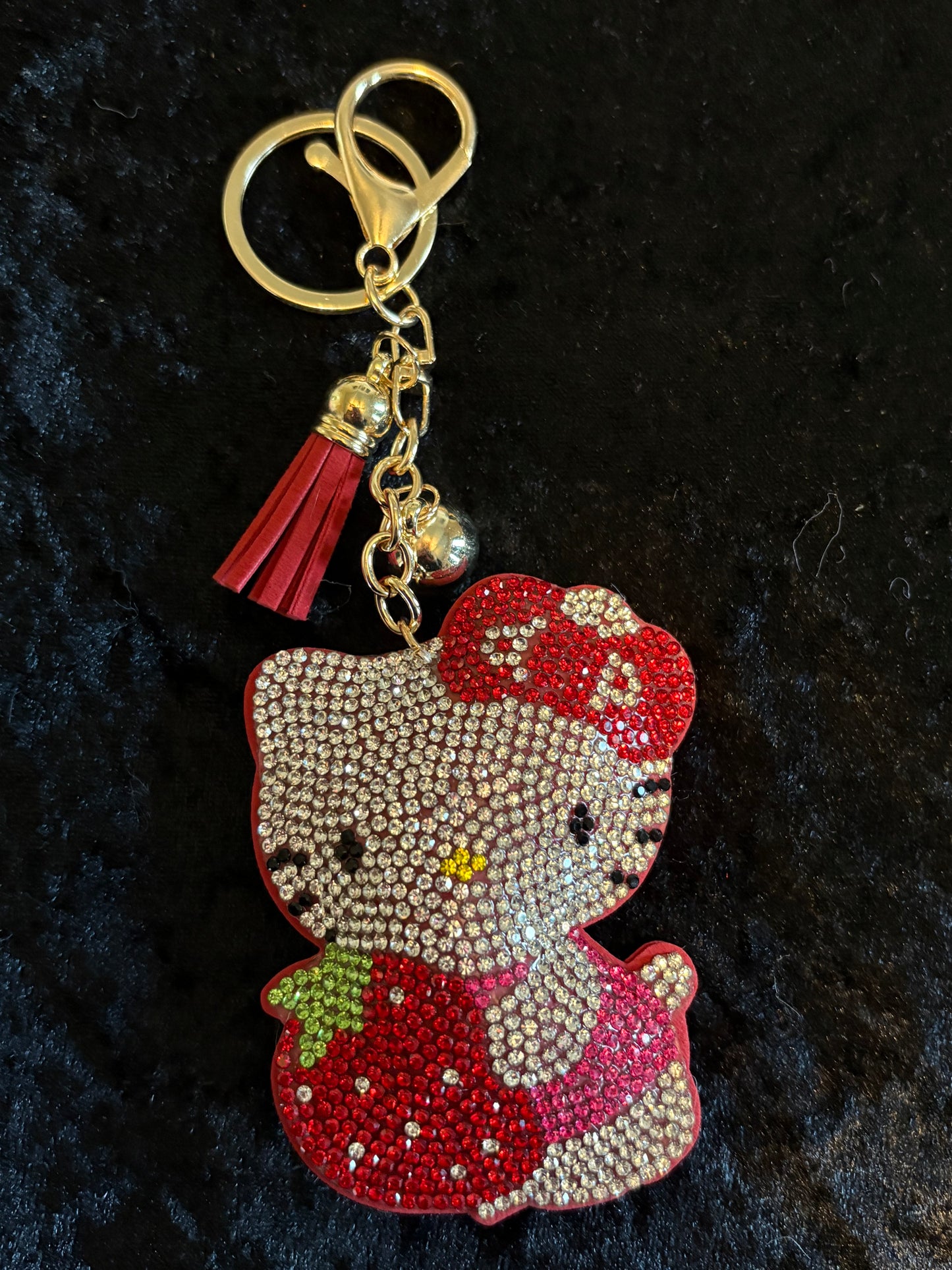 Sparkly Hello Kitty Tassel Keychain