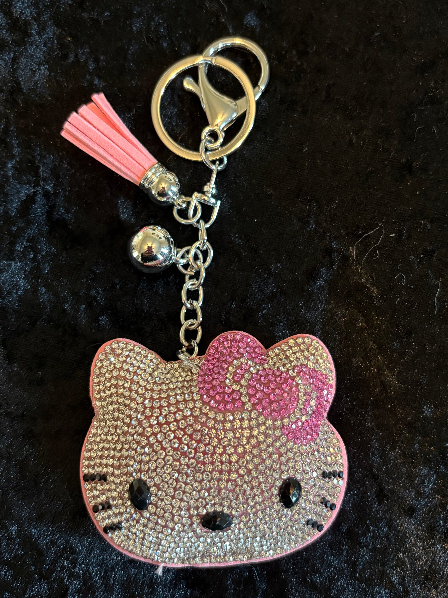 Sparkly Hello Kitty Tassel Keychain