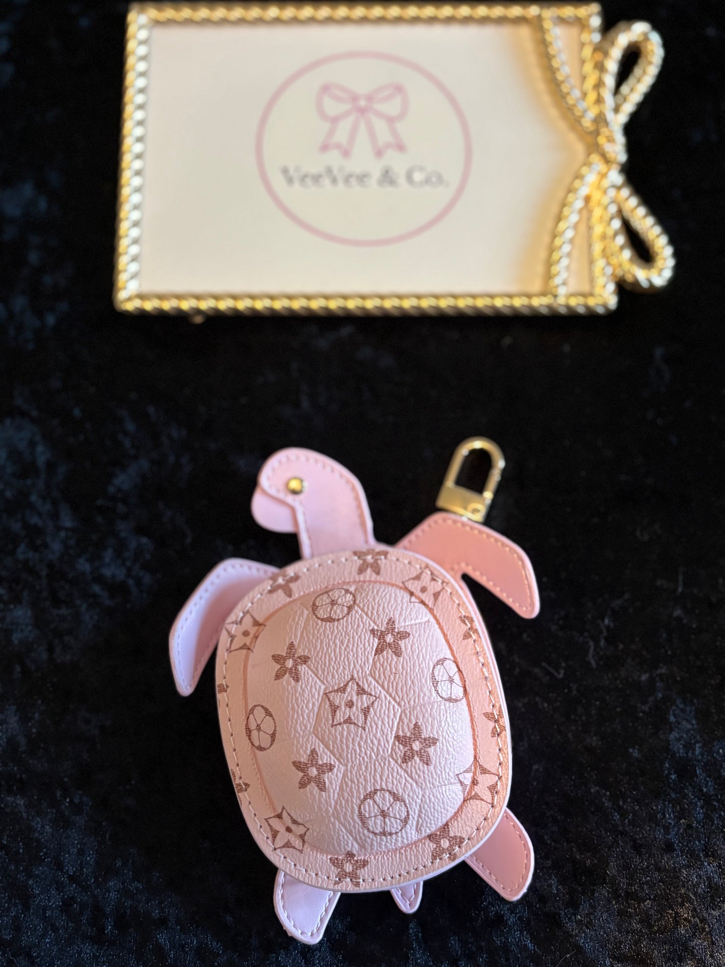 Cute Monogram Turtle Bag Charm