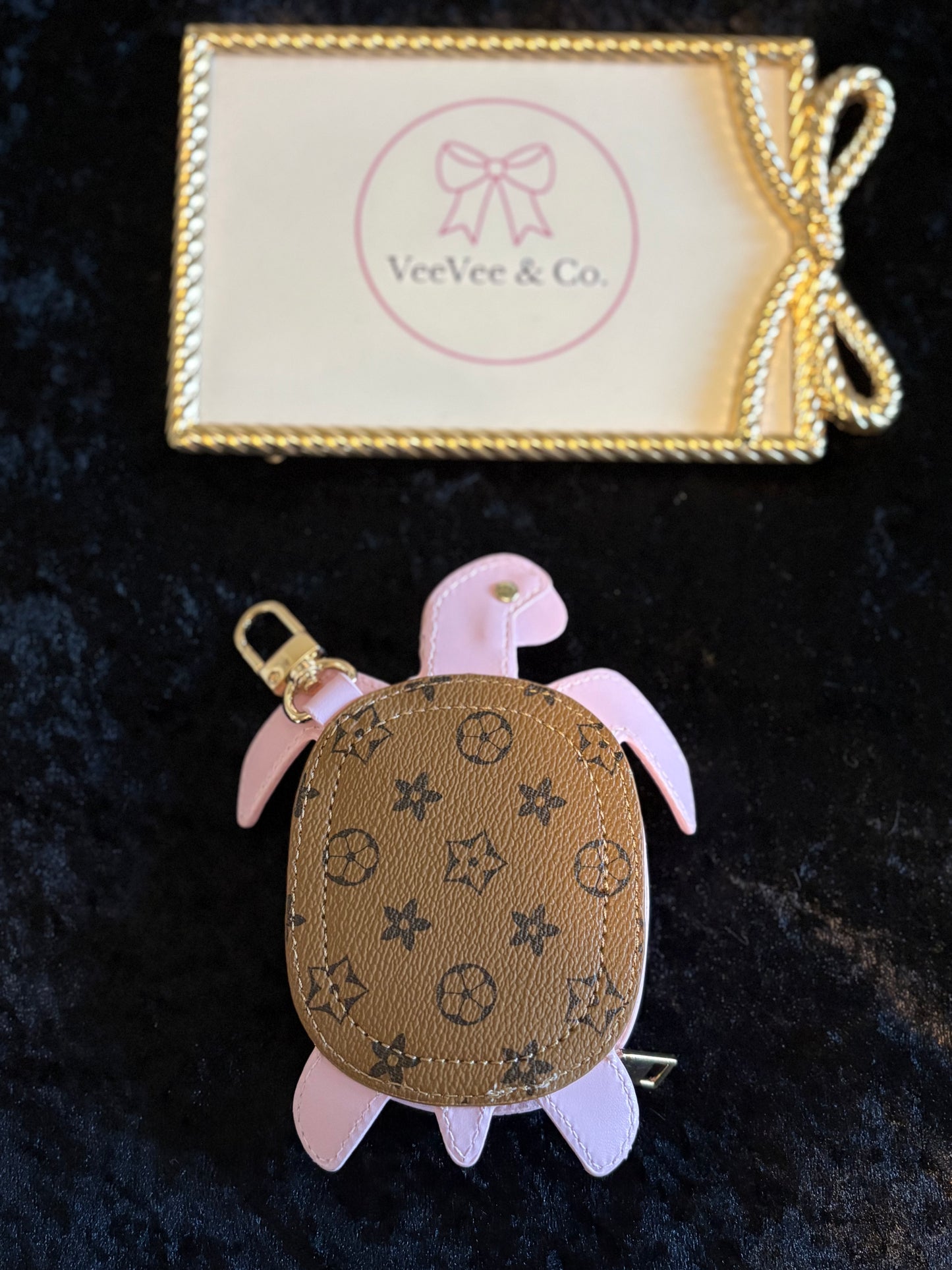 Cute Monogram Turtle Bag Charm
