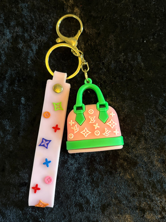 Adorable Monogram Bag Keychain