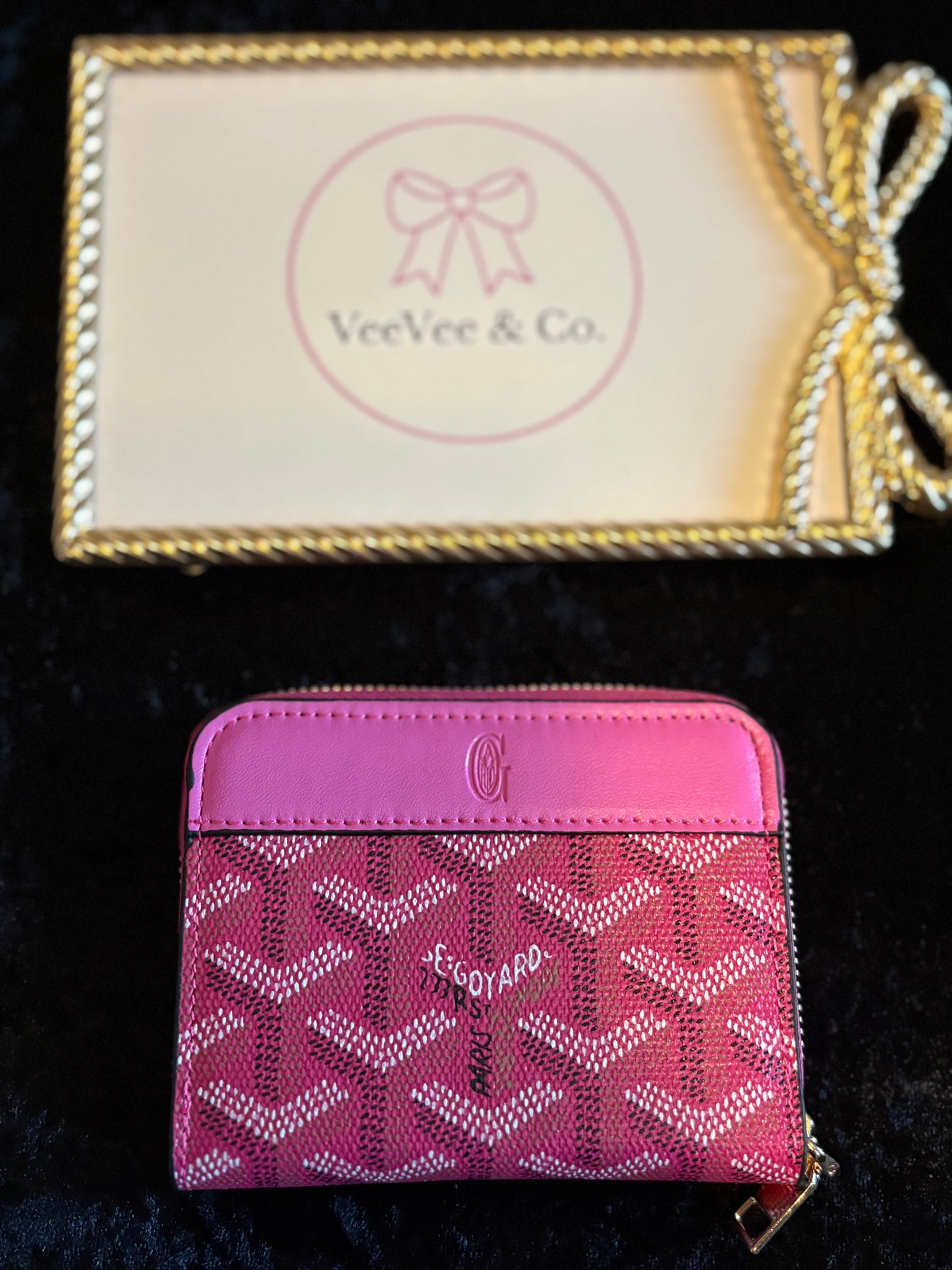 Chic Hot Pink Zipper Wallet