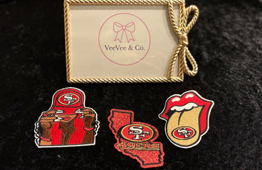 49ers Cutie Iron-On Patch Set - 3pc Girly Glam Collection